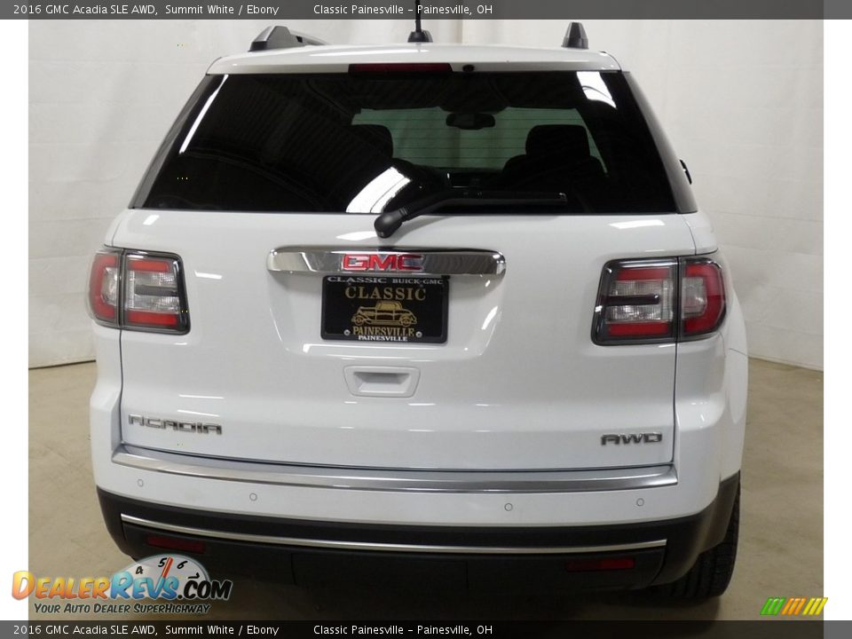 2016 GMC Acadia SLE AWD Summit White / Ebony Photo #3