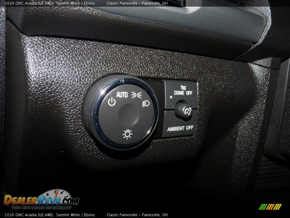 2016 GMC Acadia SLE AWD Summit White / Ebony Photo #13
