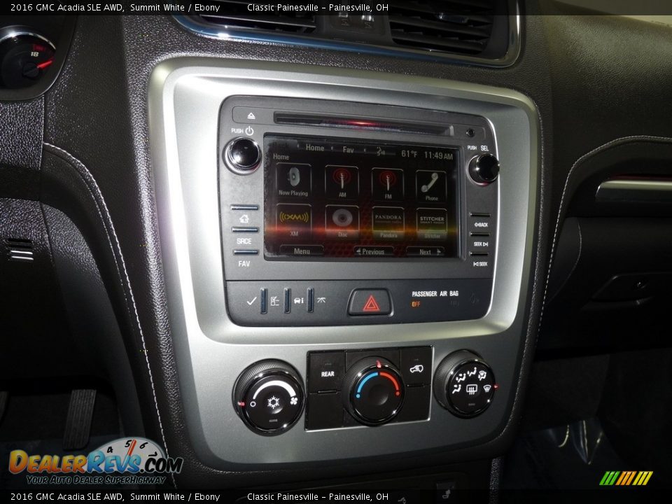 2016 GMC Acadia SLE AWD Summit White / Ebony Photo #15