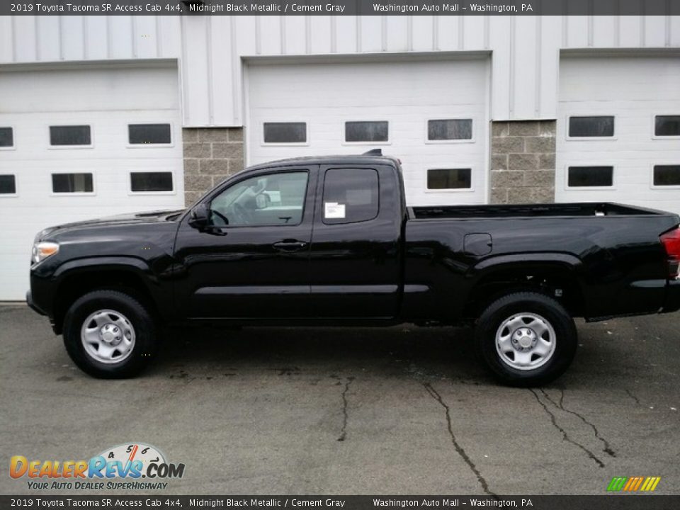 2019 Toyota Tacoma SR Access Cab 4x4 Midnight Black Metallic / Cement Gray Photo #3