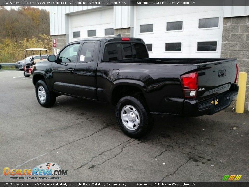 2019 Toyota Tacoma SR Access Cab 4x4 Midnight Black Metallic / Cement Gray Photo #4