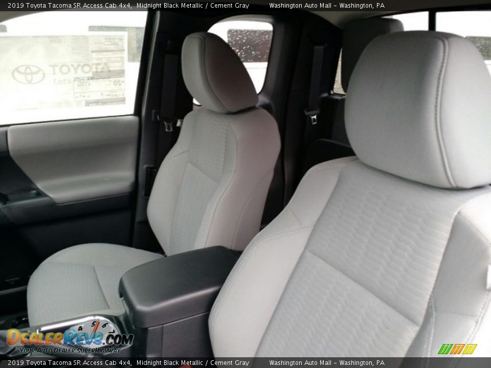 2019 Toyota Tacoma SR Access Cab 4x4 Midnight Black Metallic / Cement Gray Photo #12
