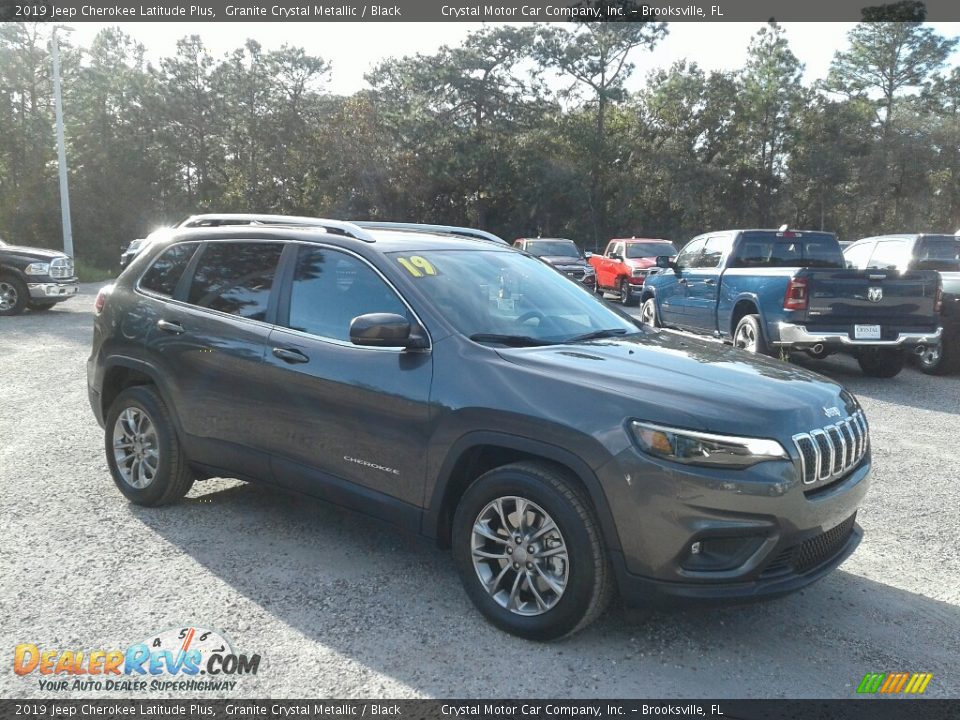 2019 Jeep Cherokee Latitude Plus Granite Crystal Metallic / Black Photo #7