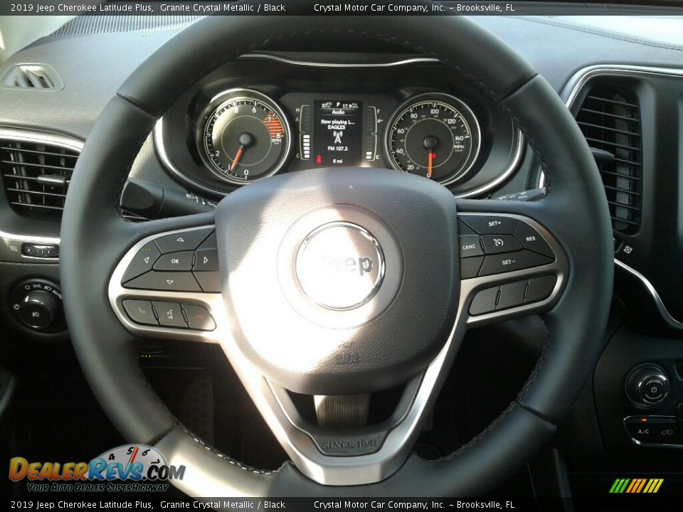 2019 Jeep Cherokee Latitude Plus Granite Crystal Metallic / Black Photo #14
