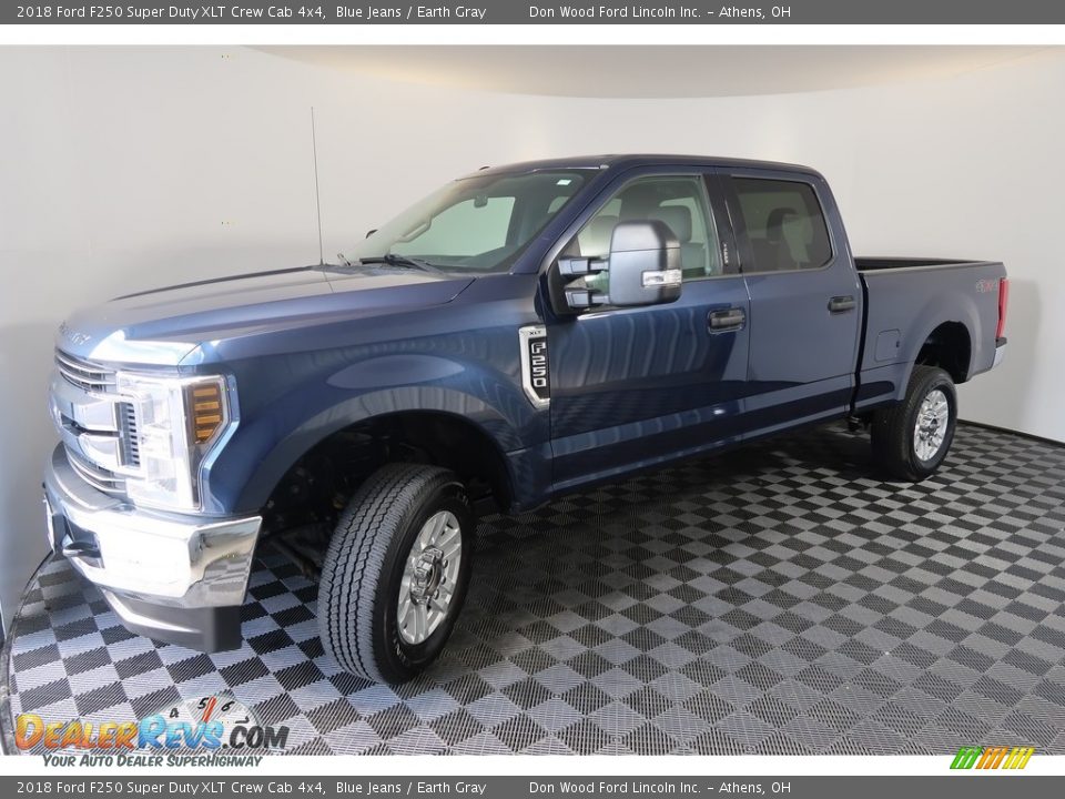 2018 Ford F250 Super Duty XLT Crew Cab 4x4 Blue Jeans / Earth Gray Photo #6