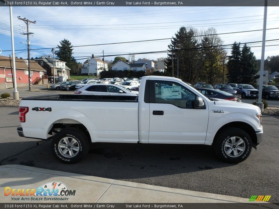 2018 Ford F150 XL Regular Cab 4x4 Oxford White / Earth Gray Photo #4