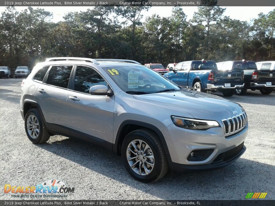 2019 Jeep Cherokee Latitude Plus Billet Silver Metallic / Black Photo #7