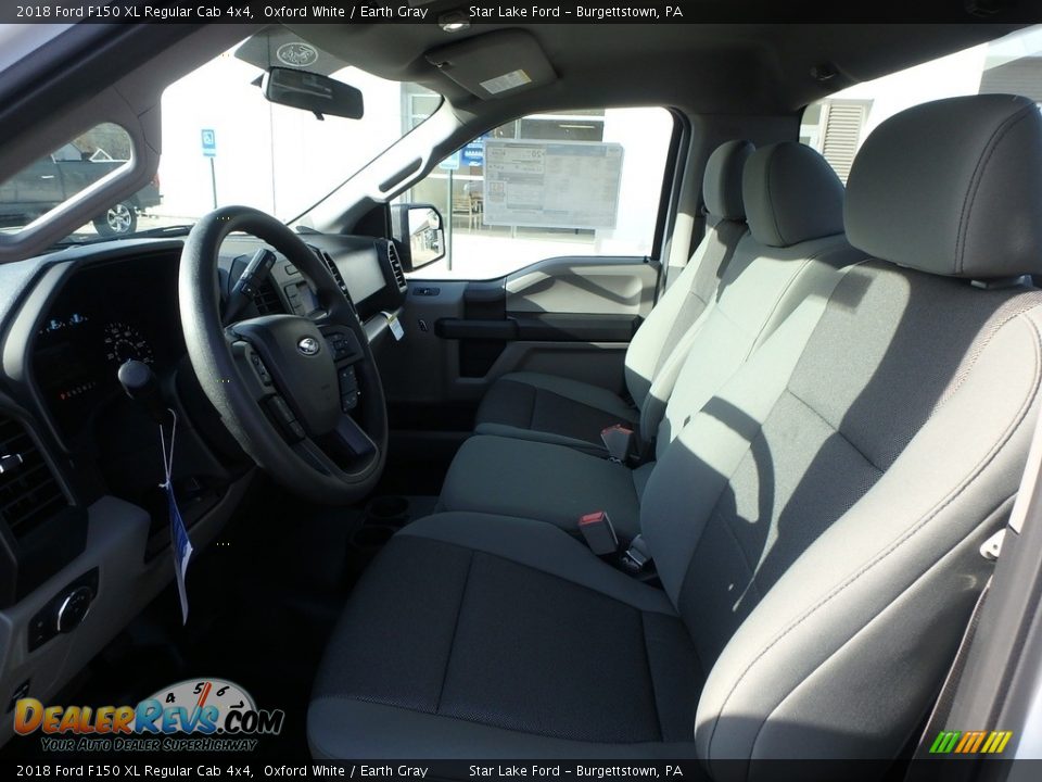 2018 Ford F150 XL Regular Cab 4x4 Oxford White / Earth Gray Photo #13