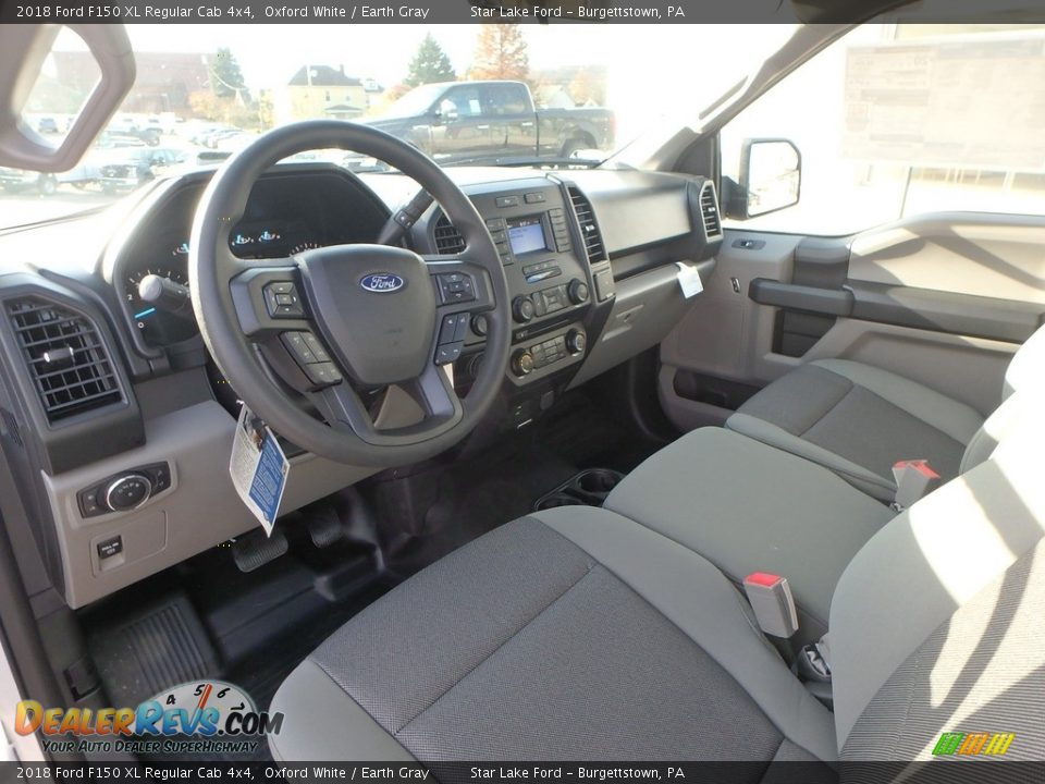 2018 Ford F150 XL Regular Cab 4x4 Oxford White / Earth Gray Photo #14