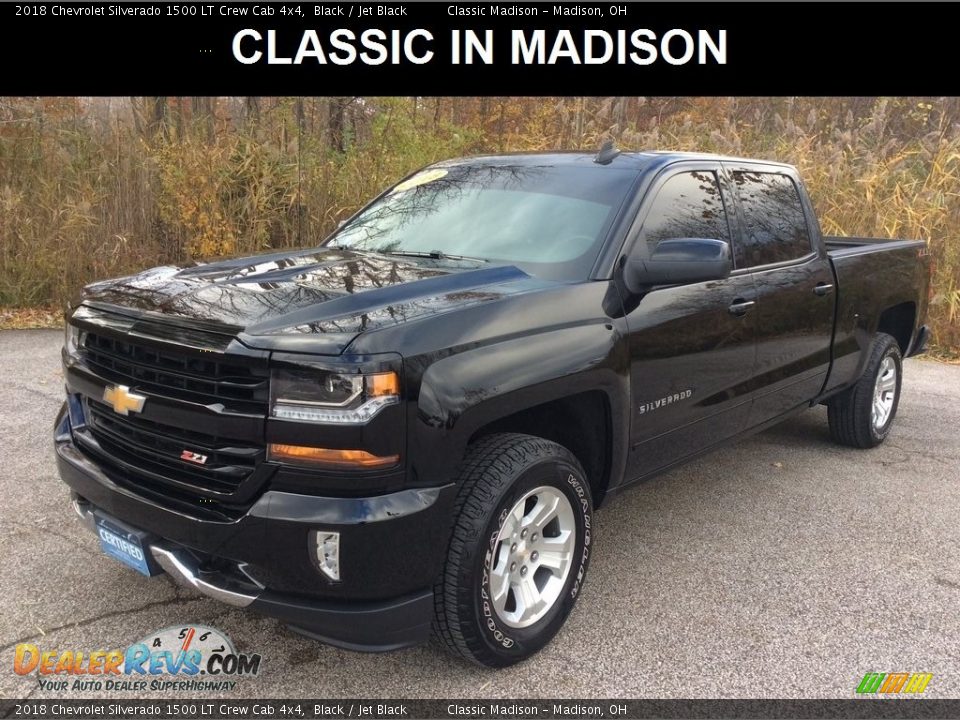 2018 Chevrolet Silverado 1500 LT Crew Cab 4x4 Black / Jet Black Photo #1