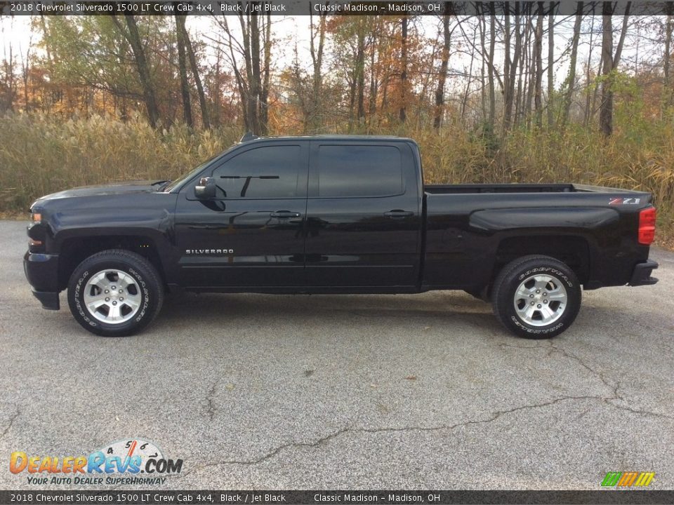 Black 2018 Chevrolet Silverado 1500 LT Crew Cab 4x4 Photo #3