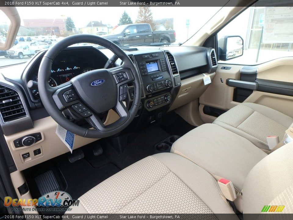Light Camel Interior - 2018 Ford F150 XLT SuperCab 4x4 Photo #11
