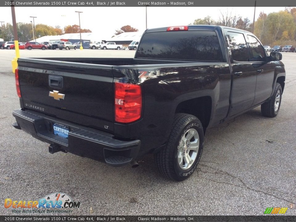 2018 Chevrolet Silverado 1500 LT Crew Cab 4x4 Black / Jet Black Photo #7