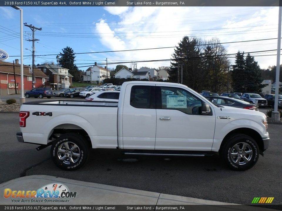 2018 Ford F150 XLT SuperCab 4x4 Oxford White / Light Camel Photo #4