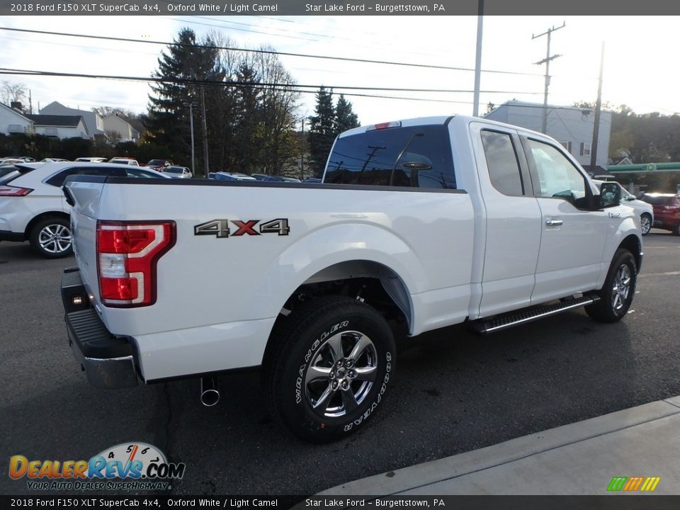 2018 Ford F150 XLT SuperCab 4x4 Oxford White / Light Camel Photo #5