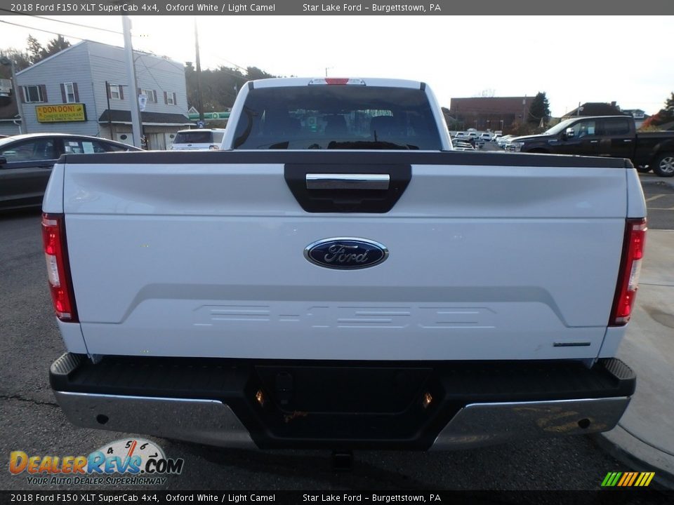 2018 Ford F150 XLT SuperCab 4x4 Oxford White / Light Camel Photo #6