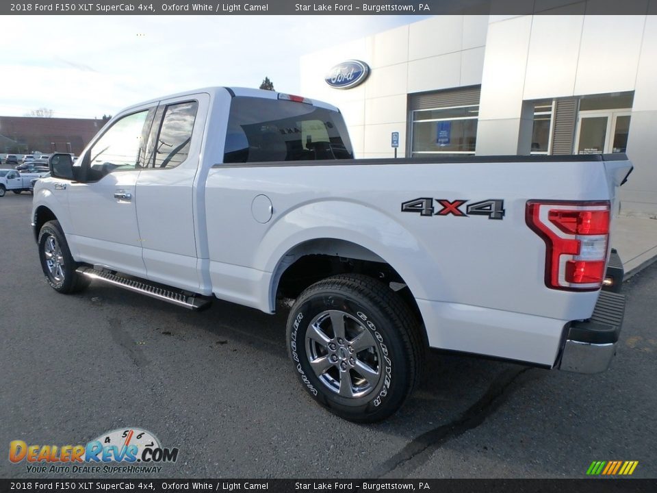 2018 Ford F150 XLT SuperCab 4x4 Oxford White / Light Camel Photo #7