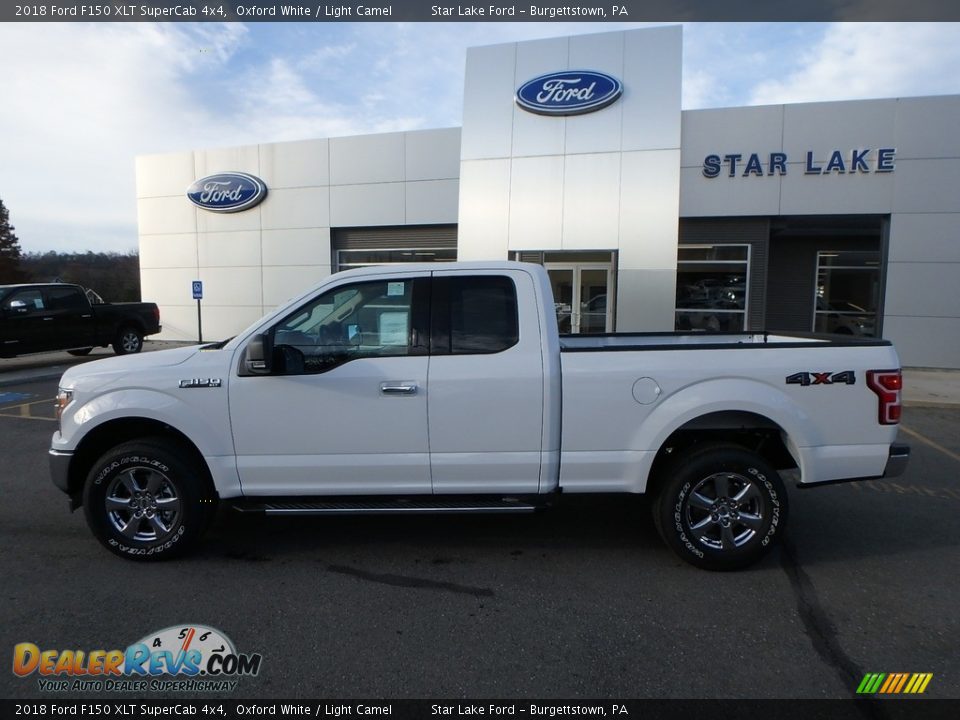 2018 Ford F150 XLT SuperCab 4x4 Oxford White / Light Camel Photo #8