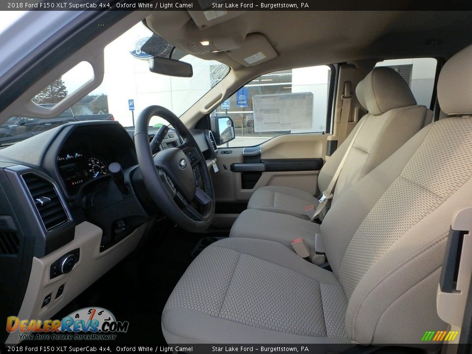 2018 Ford F150 XLT SuperCab 4x4 Oxford White / Light Camel Photo #9