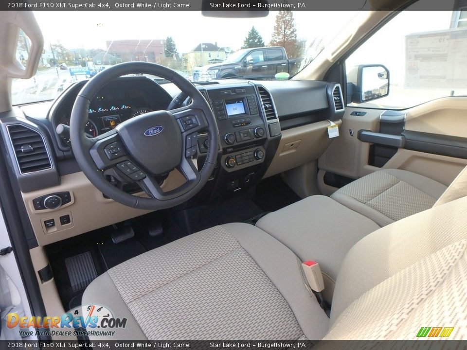 2018 Ford F150 XLT SuperCab 4x4 Oxford White / Light Camel Photo #11
