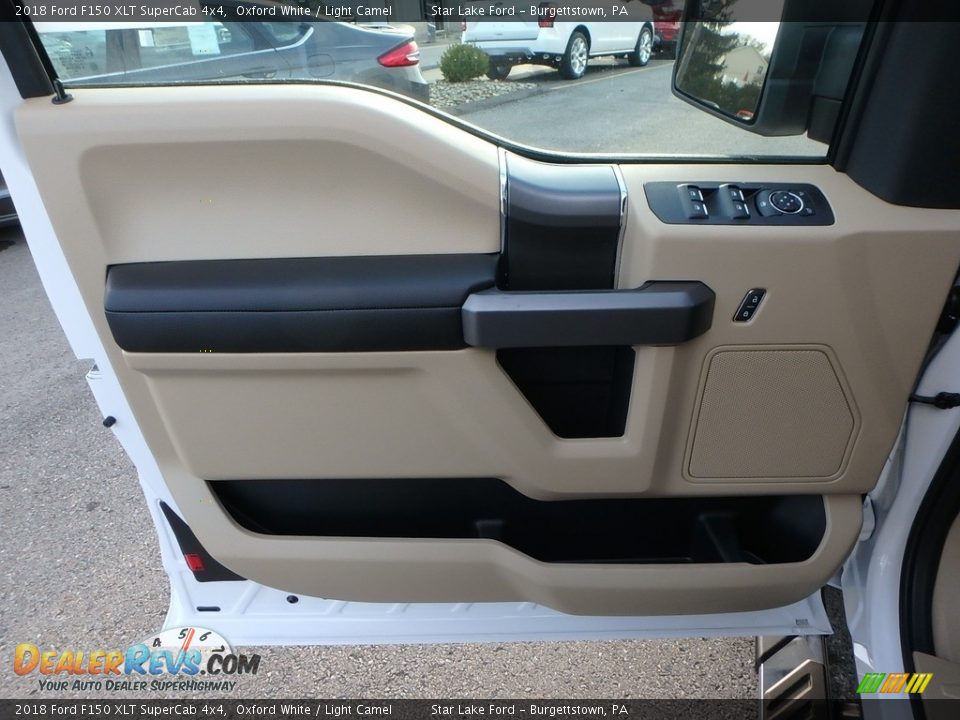 2018 Ford F150 XLT SuperCab 4x4 Oxford White / Light Camel Photo #12