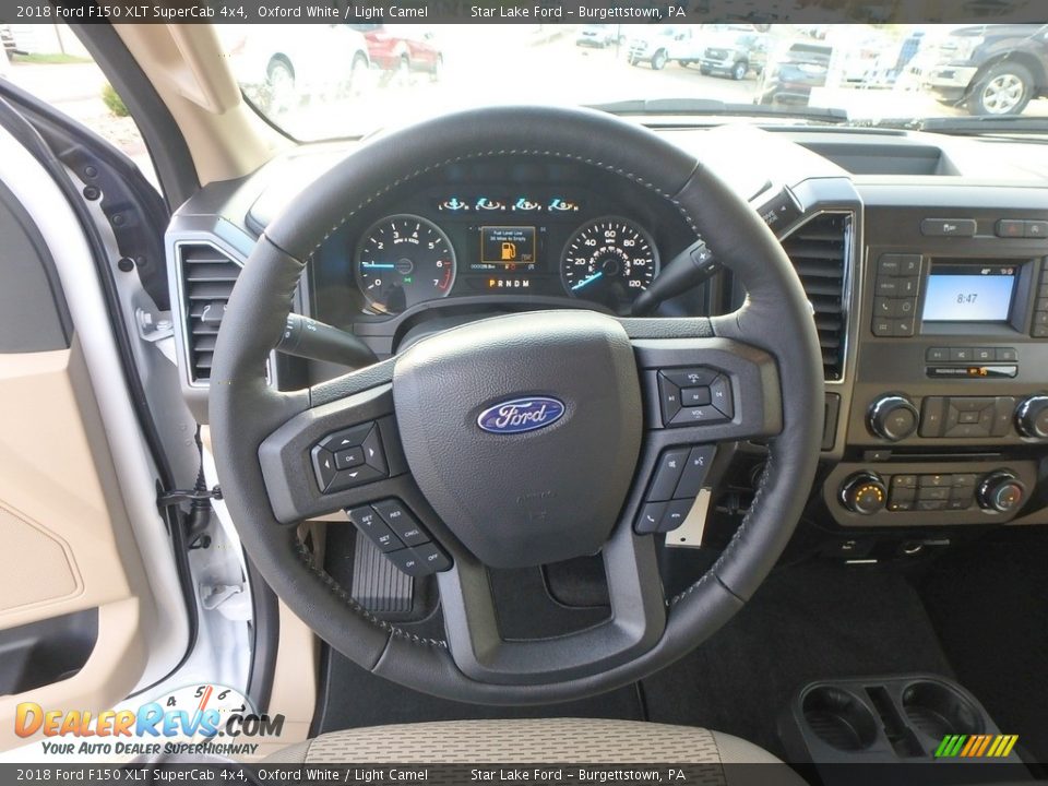 2018 Ford F150 XLT SuperCab 4x4 Oxford White / Light Camel Photo #15