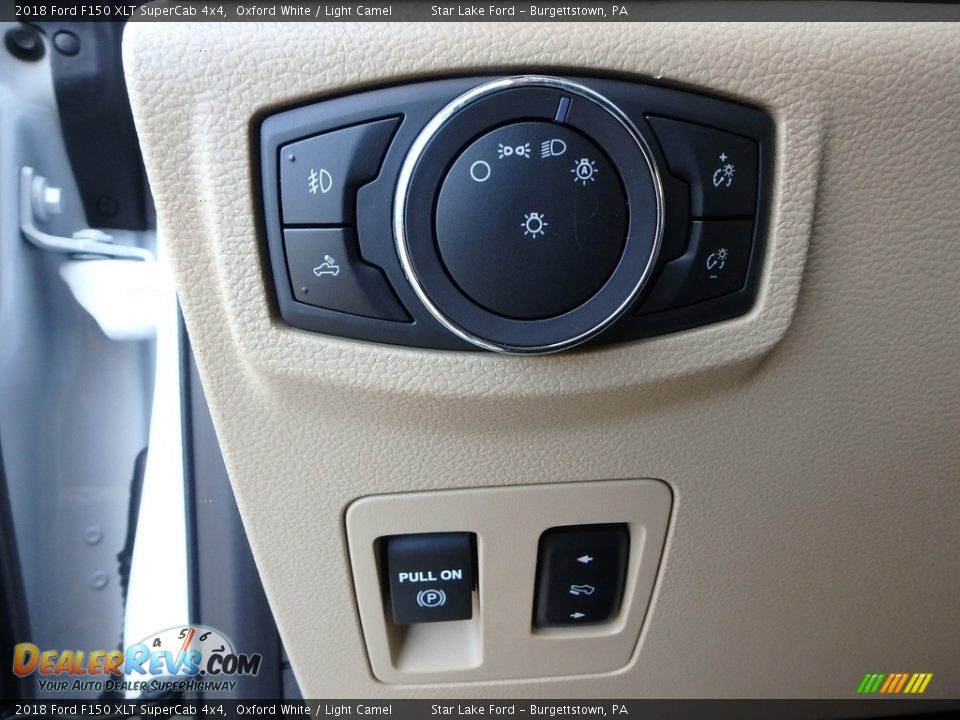 2018 Ford F150 XLT SuperCab 4x4 Oxford White / Light Camel Photo #16