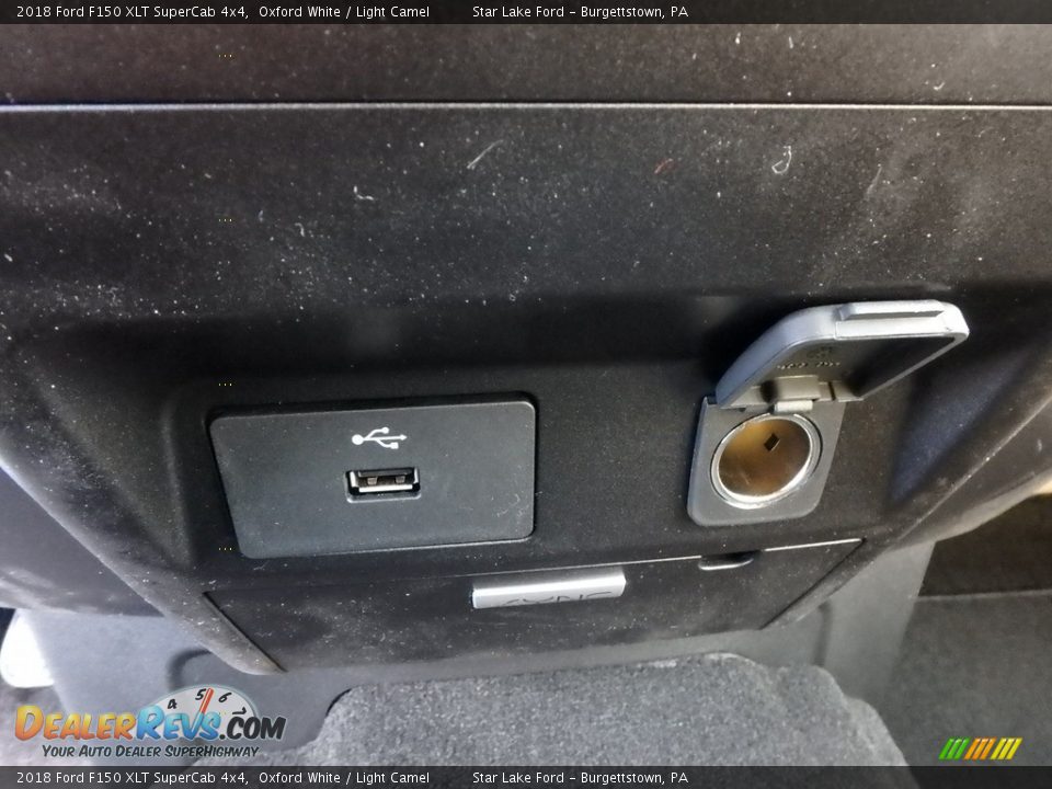 2018 Ford F150 XLT SuperCab 4x4 Oxford White / Light Camel Photo #18