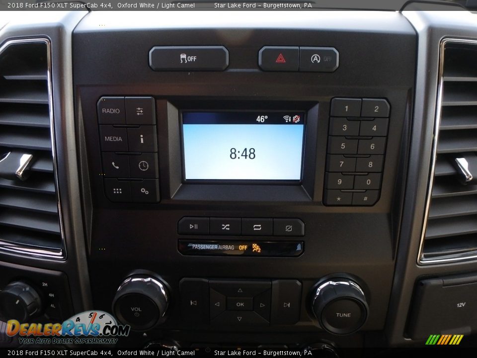2018 Ford F150 XLT SuperCab 4x4 Oxford White / Light Camel Photo #19
