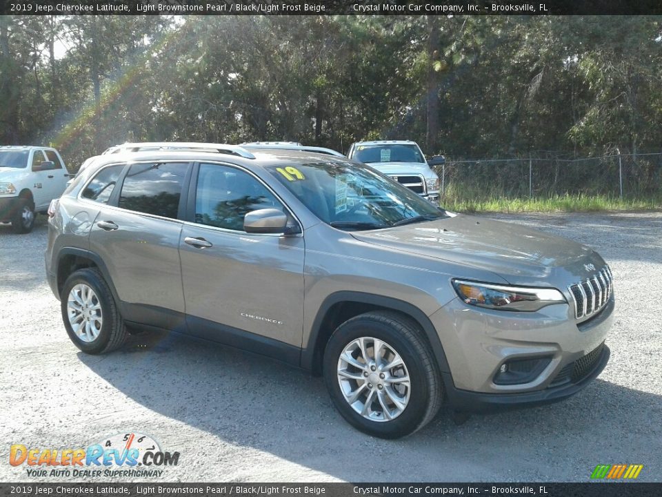 2019 Jeep Cherokee Latitude Light Brownstone Pearl / Black/Light Frost Beige Photo #7