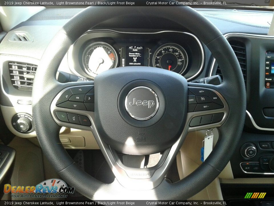 2019 Jeep Cherokee Latitude Light Brownstone Pearl / Black/Light Frost Beige Photo #14