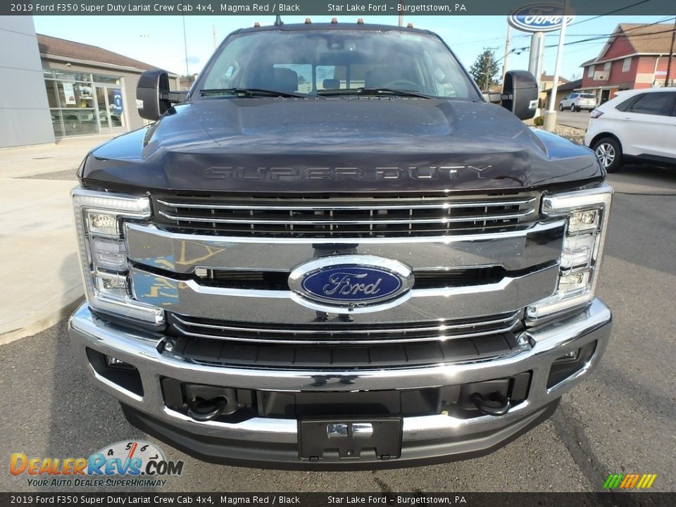 2019 Ford F350 Super Duty Lariat Crew Cab 4x4 Magma Red / Black Photo #2