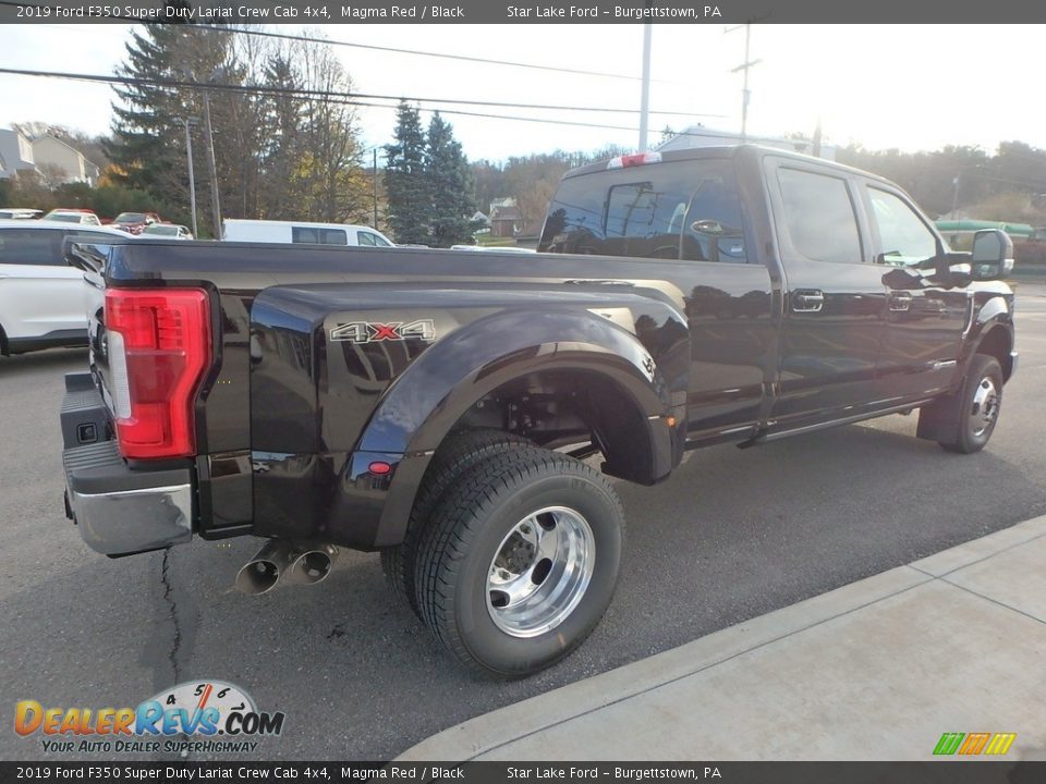 2019 Ford F350 Super Duty Lariat Crew Cab 4x4 Magma Red / Black Photo #5