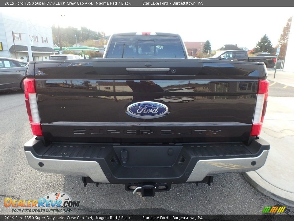 2019 Ford F350 Super Duty Lariat Crew Cab 4x4 Magma Red / Black Photo #6