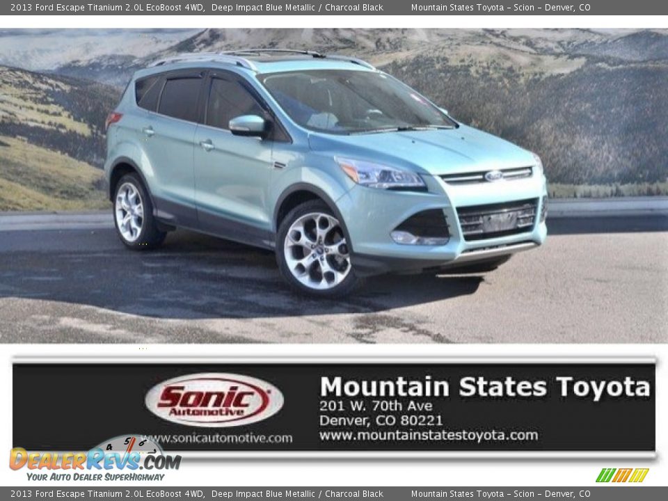 2013 Ford Escape Titanium 2.0L EcoBoost 4WD Deep Impact Blue Metallic / Charcoal Black Photo #1