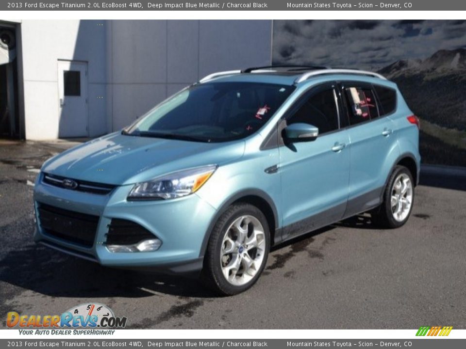 2013 Ford Escape Titanium 2.0L EcoBoost 4WD Deep Impact Blue Metallic / Charcoal Black Photo #2