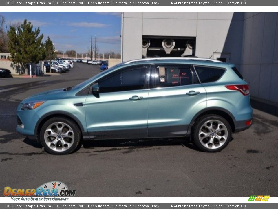 2013 Ford Escape Titanium 2.0L EcoBoost 4WD Deep Impact Blue Metallic / Charcoal Black Photo #3