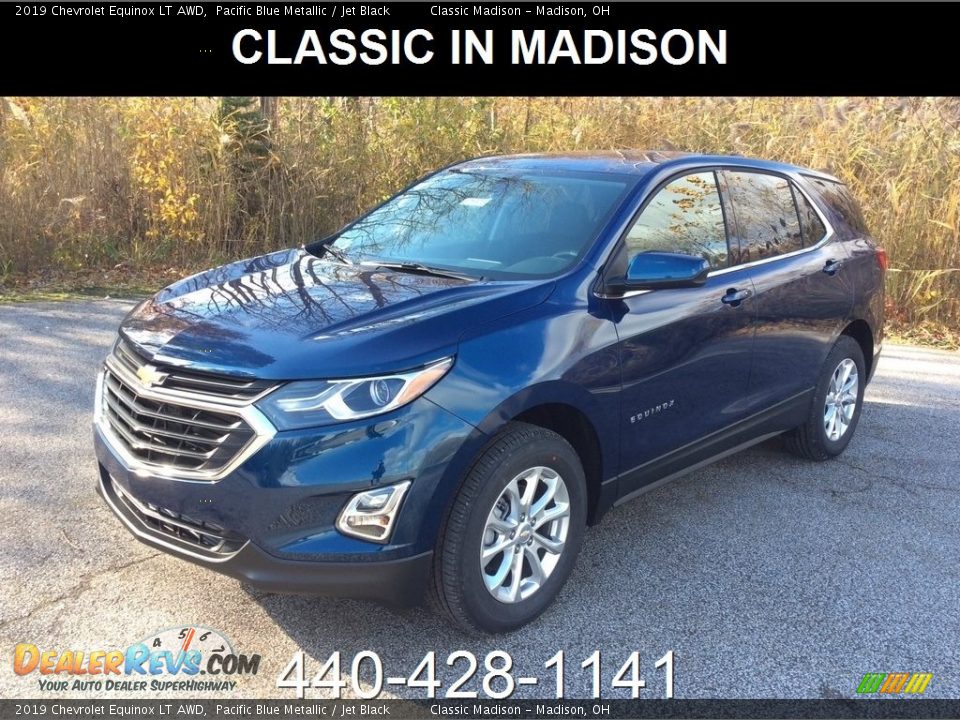 2019 Chevrolet Equinox LT AWD Pacific Blue Metallic / Jet Black Photo #1