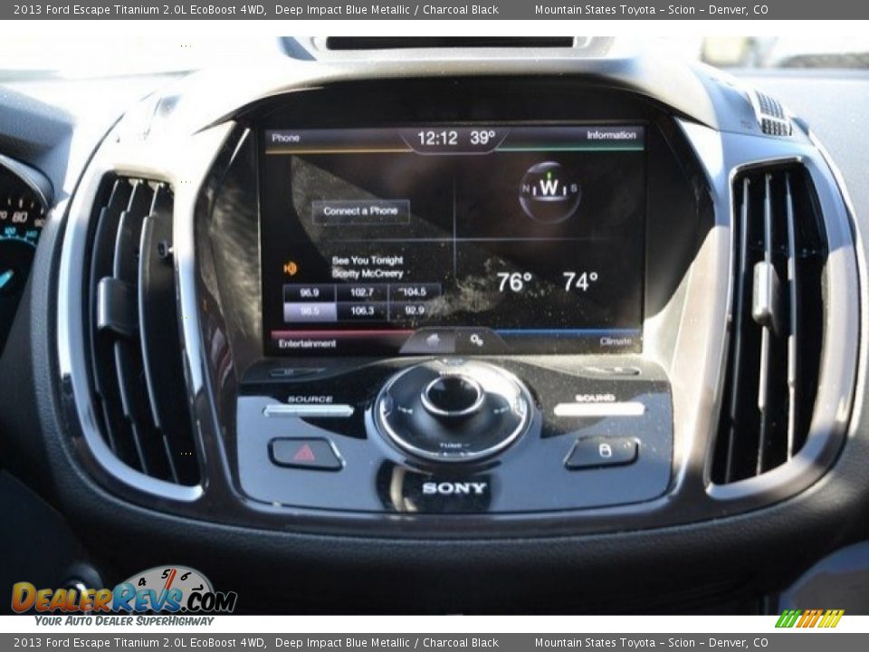 2013 Ford Escape Titanium 2.0L EcoBoost 4WD Deep Impact Blue Metallic / Charcoal Black Photo #11