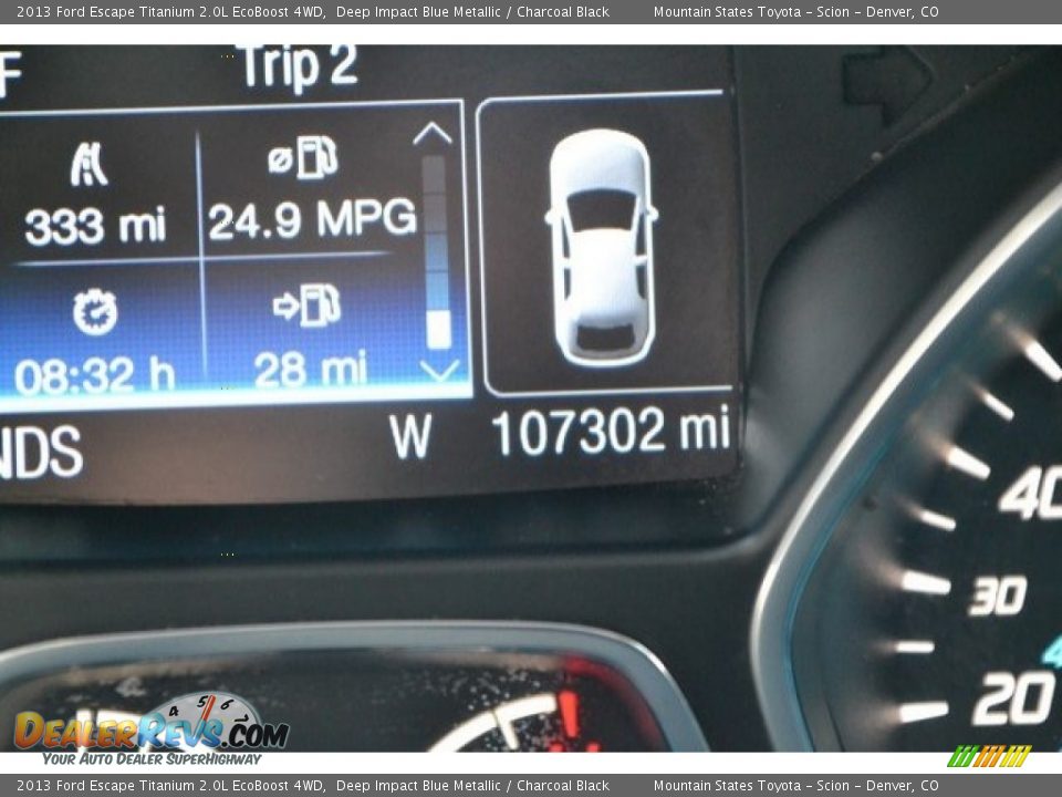 2013 Ford Escape Titanium 2.0L EcoBoost 4WD Deep Impact Blue Metallic / Charcoal Black Photo #12