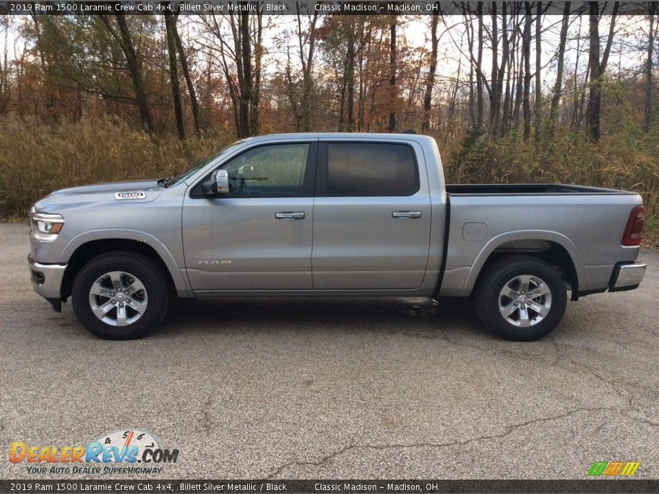 2019 Ram 1500 Laramie Crew Cab 4x4 Billett Silver Metallic / Black Photo #3