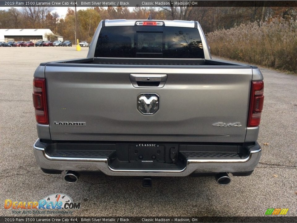 2019 Ram 1500 Laramie Crew Cab 4x4 Billett Silver Metallic / Black Photo #5