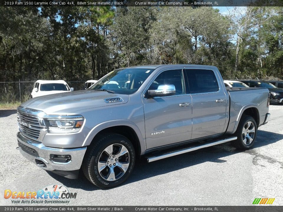 2019 Ram 1500 Laramie Crew Cab 4x4 Billett Silver Metallic / Black Photo #1