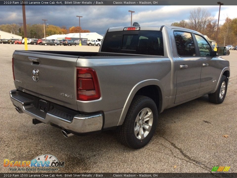2019 Ram 1500 Laramie Crew Cab 4x4 Billett Silver Metallic / Black Photo #7