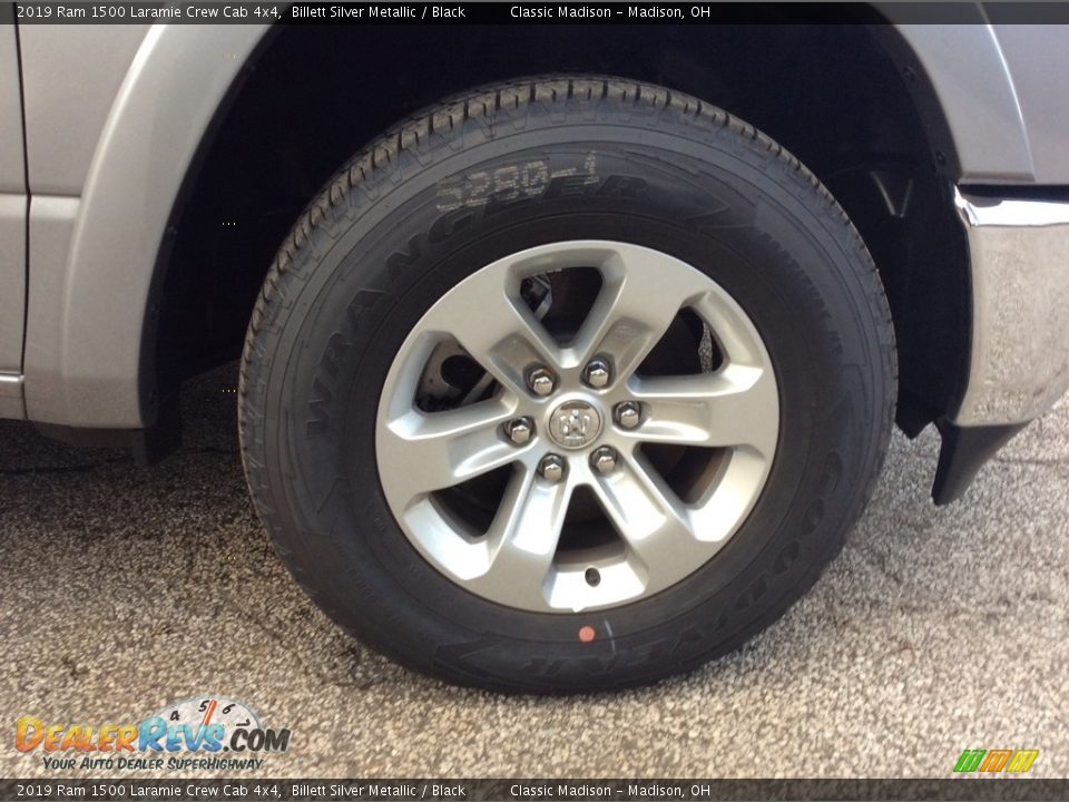 2019 Ram 1500 Laramie Crew Cab 4x4 Billett Silver Metallic / Black Photo #8