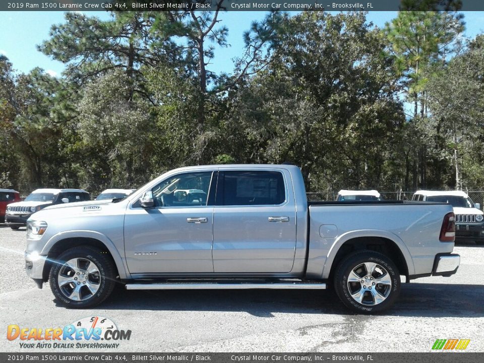 2019 Ram 1500 Laramie Crew Cab 4x4 Billett Silver Metallic / Black Photo #2