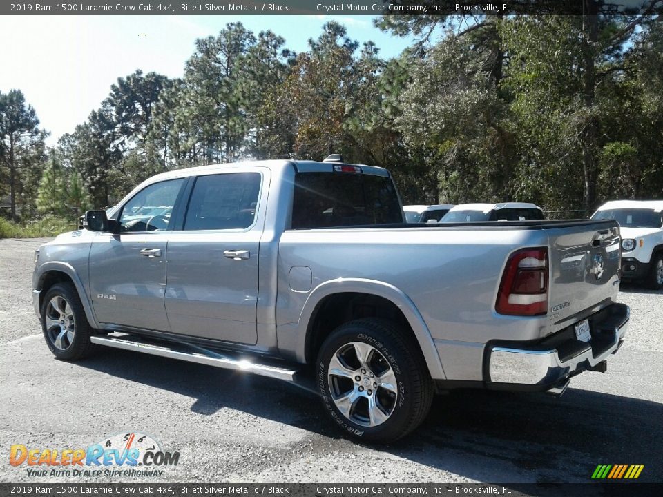 2019 Ram 1500 Laramie Crew Cab 4x4 Billett Silver Metallic / Black Photo #3
