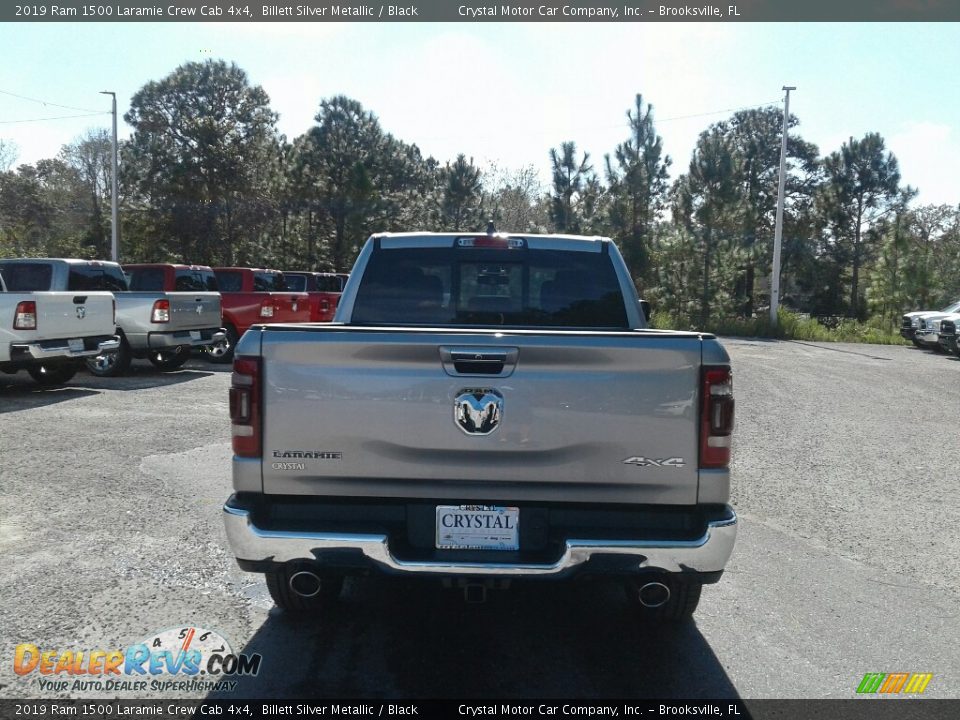 2019 Ram 1500 Laramie Crew Cab 4x4 Billett Silver Metallic / Black Photo #4