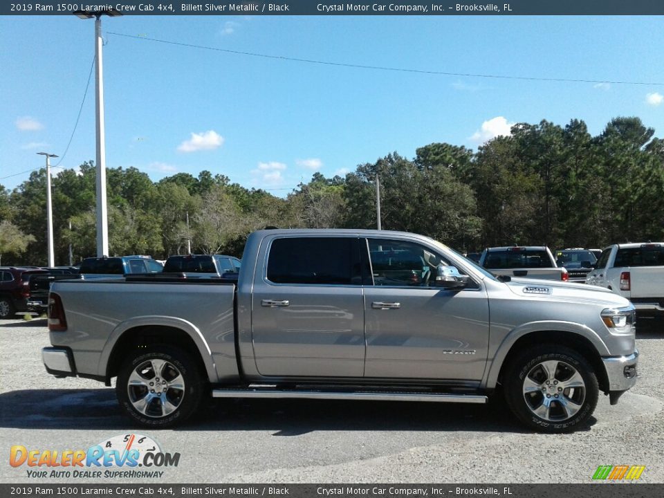 2019 Ram 1500 Laramie Crew Cab 4x4 Billett Silver Metallic / Black Photo #6