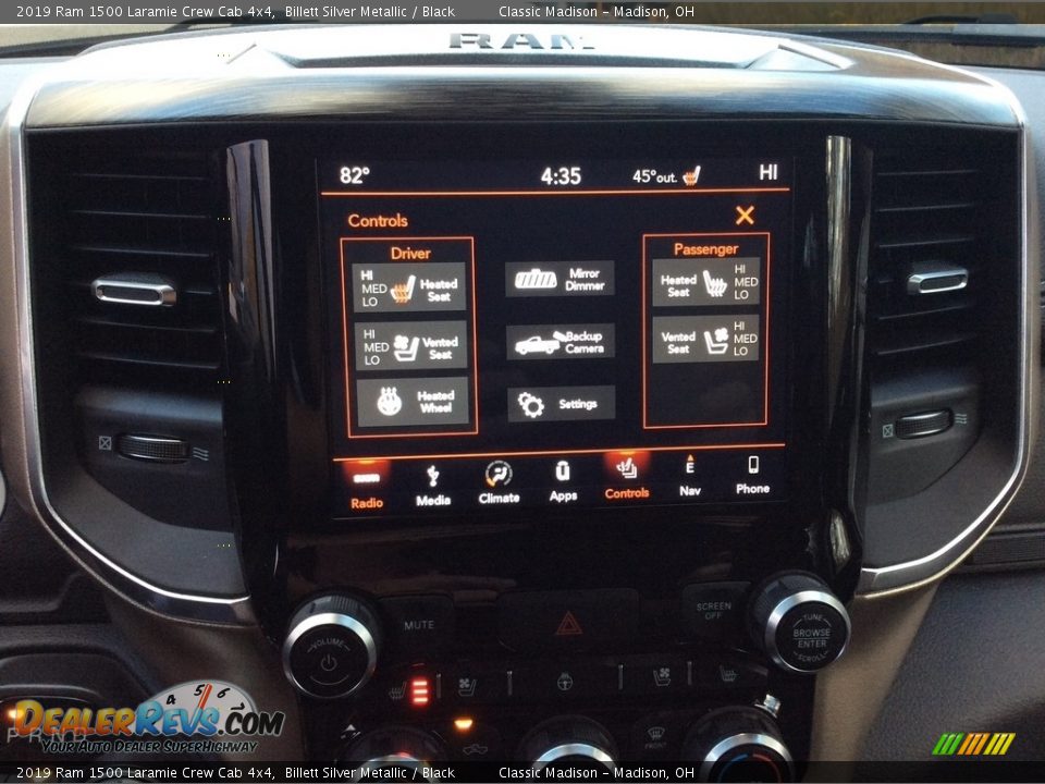 2019 Ram 1500 Laramie Crew Cab 4x4 Billett Silver Metallic / Black Photo #15